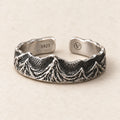 Mountain men’s ring in 925 sterling silver, with S925 and VAERN inner marks